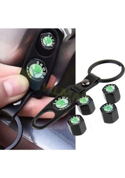 Skoda Felicia Uyumlu Logolu Anahtarlık ve Sibop Kapak Seti fiyatları