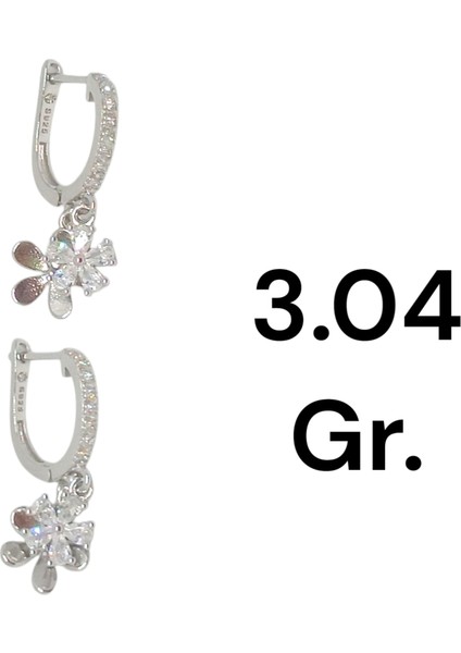 Çiçek Figürlü 925 Ayar Gümüş Taşlı Küpe – Şık ve Zarif Tasarım modelleri