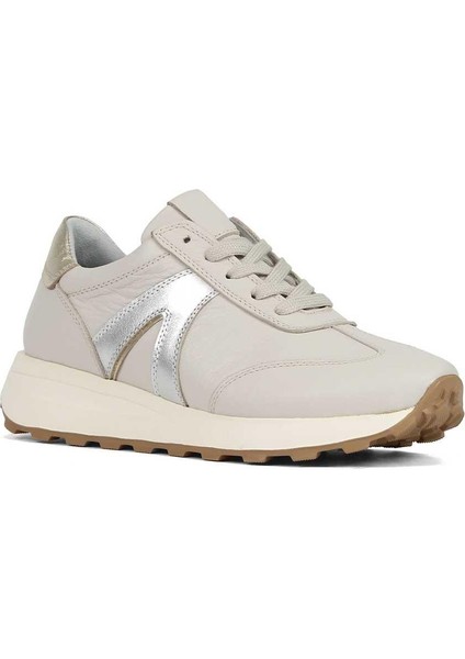 Kadın Bej Bağcıklı Deri Sneaker modelleri