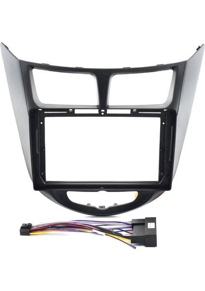 Hyundaı Accent Blue 2011-2018 9" Siyah-Gri Androıd Multimedya Çerçevesi - Soket