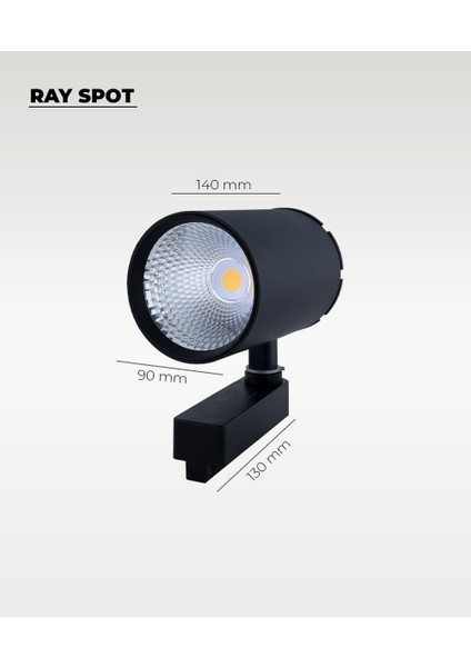 40W Döküm Kasa Siyah Ray Spot 4000K (Gün Işığı) - Titreşim Yapmaz fiyatları