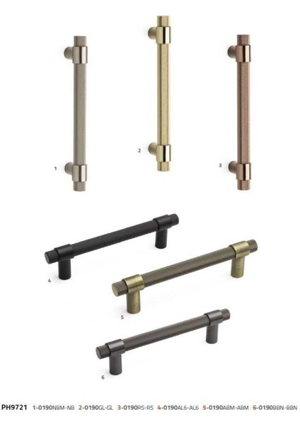 9721 Çekme Kolu Nikel Saten Kol 190MM 1 Adet (PH9721 0190 Nbm-Nb) fırsatları