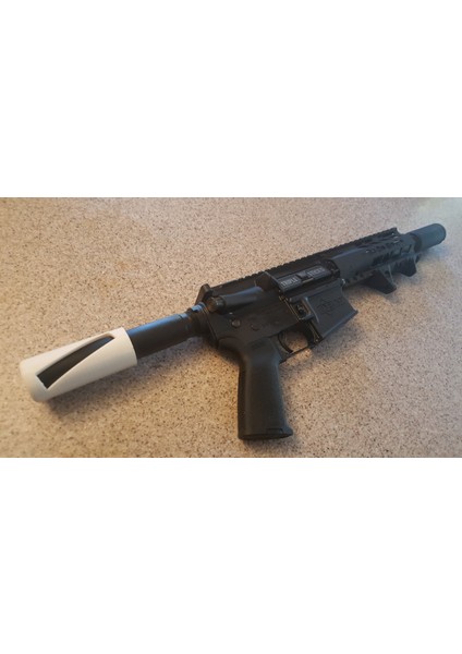 Ar-15 Tabanca Tampon Tüpü Yanak Desteği 3 Yüzde V1 (Plastik Aparattır!!!) 3D