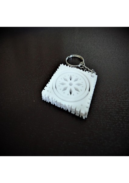 Kış Tatili Kar Tanesi Gimbal Anahtarlık (Plastik Aparattır!!!) 3D