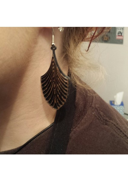 S Insignia Art Deco Küpe (Plastik Aparattır!!!) 3D