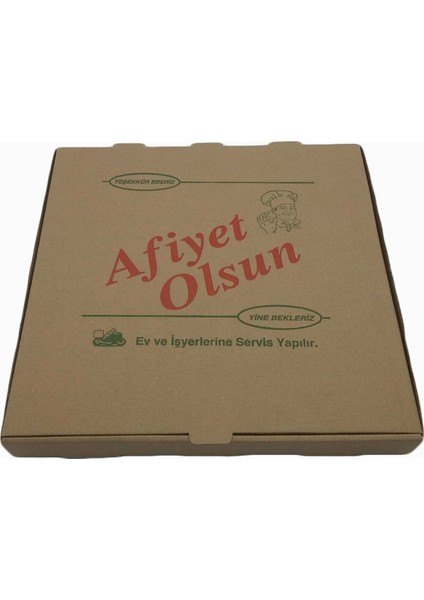 Pide Kutu (Afiyet Olsun) 30X30X4 cm – 100 Adet fiyatları