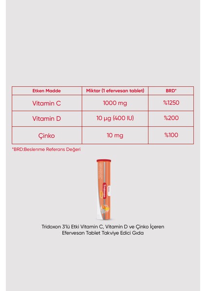Imuneks Farma Tridoxon 15 Efervesan Tablet
