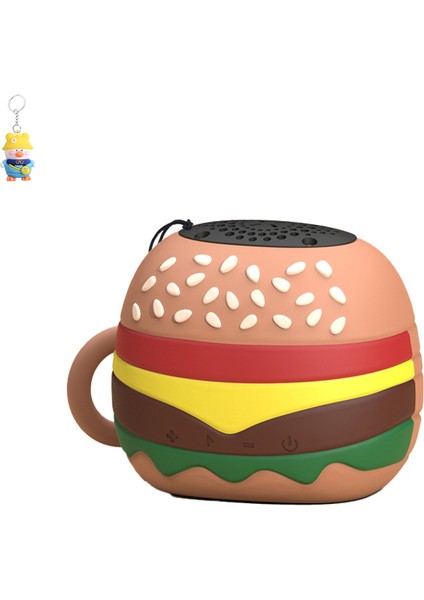 Hamburger Karikatür Kablosuz Bluetooth Hoparlör Mini Kart Taşınabilir Hatıra Hoparlör (Yurt Dışından)