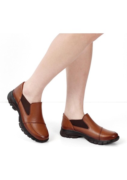 Kadın Taba Lastikli Kalın Tabanlı Deri Ayakkabı fiyatları