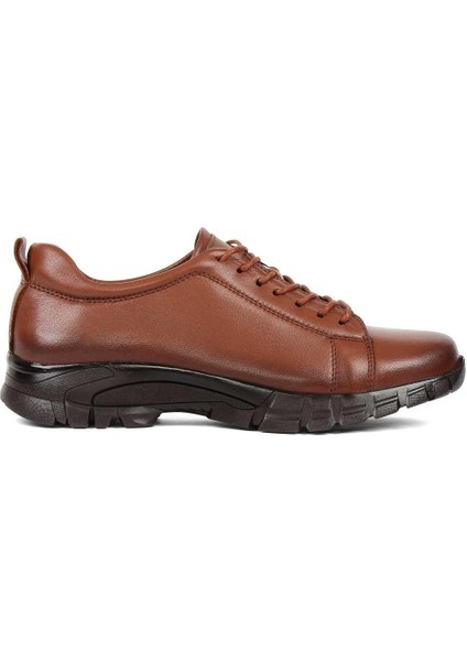 Kadın Taba Bağcıklı Kalın Tabanlı Deri Ayakkabı