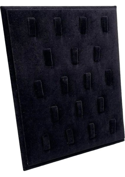 Süet Kumaş Siyah Renk 20/16 cm Ayaklı Yüzük Sergileme Standı fiyatları