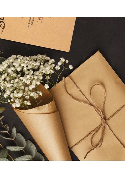 100 Lü 25X35 Kraft-Düz Küçük Boy Hediye Paketleme Kağıdı Çok Amaçlı Ambalaj Servis Kağıdı indirimleri