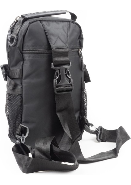 Çokgözlü Imperteks Kumaş Günlük Sırt Çapraz Göğüs El ve Omuz Çantası Unisex Siyah Body Bag 912 modelleri
