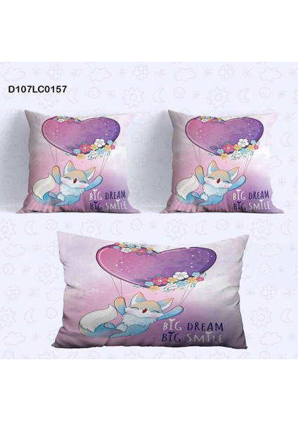 Sevimli Kedi Desenli Çocuk ve Bebek Odası Seti, Perde, Yatak Örtüsü, Saat, Yastık ve Kılıf indirimleri