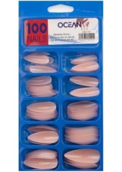 100'LÜ Kutulu Pembe ve Mor Stiletto Protez Tırnak Seti