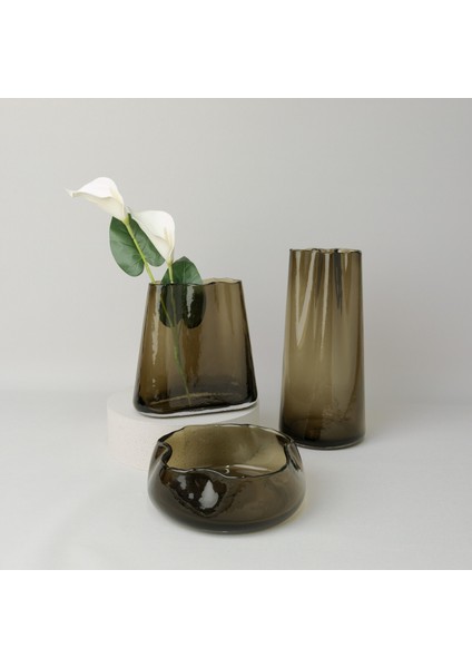 Benna Vazo 12X14,5X32,5 cm Füme fiyatları