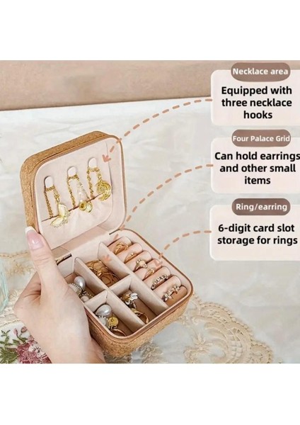 Çiçek Desenli Fermuarlı Takı Saklama Kutusu Organizer, Şık ve Kullanışlı Tasarım fırsatları
