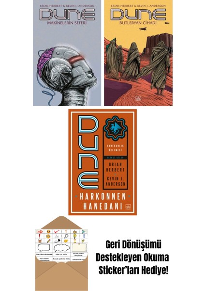 Dune: Makinelerin Seferi + Dune: Butleryan Cihadı + Dune: Harkonnen Hanedanı – Hanedanlık Üçlemesi Ikinci Kitap