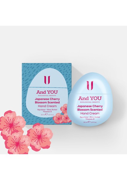Japanese Cherry Blossom Scented Hand Cream / Japon Kiraz Çiçeği Kokulu El Kremi 30 ml