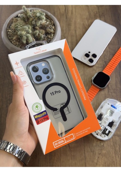 iPhone 15 Pro Magsafe Uyumlu Silikon Kılıf SOOCASE661
