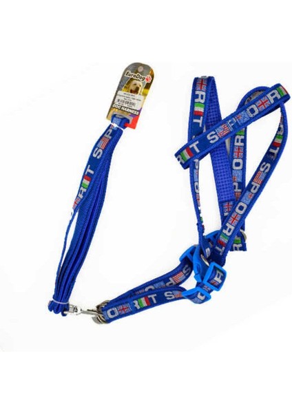 120 cm Mavi Köpek Uzatma ve Göğüs Tasması Seti