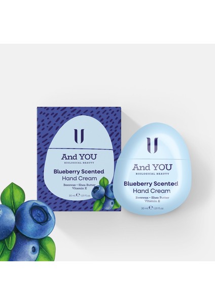 Blueberry Scented Hand Cream / Bluebery Kokulu El Kremi 30 ml