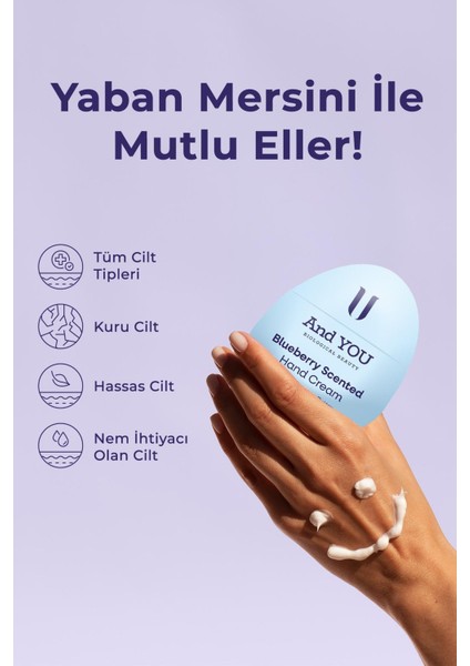 Blueberry Scented Hand Cream / Bluebery Kokulu El Kremi 30 ml modelleri