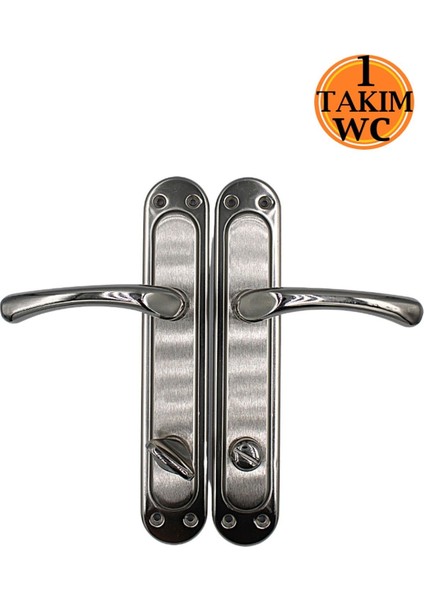 Nikel Saten Aynalı Wc Kapı Kolu, Şık ve Dayanıklı Ev Dekorasyonu Aksesuarı