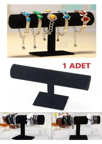 Şık Siyah Bileklik ve Saat Standı, Düzenli Sergileme Için Ideal Seçenek