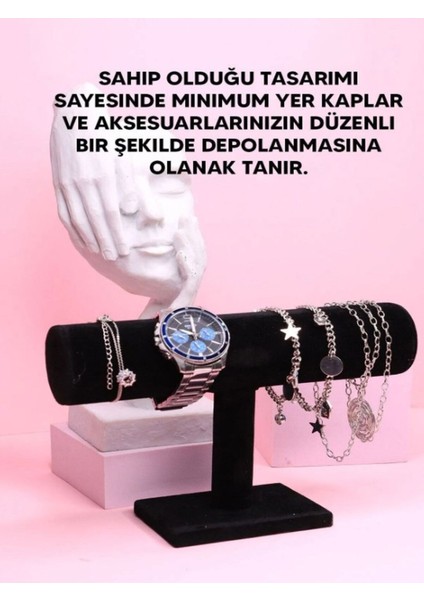 Şık Siyah Bileklik ve Saat Standı, Düzenli Sergileme Için Ideal Seçenek fırsatları