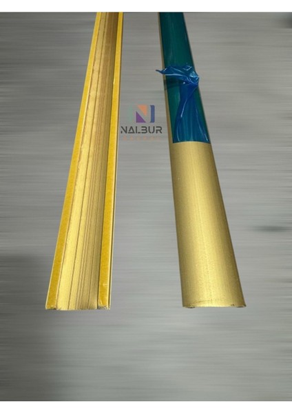 Sarı Alüminyum Parke Eşik Çıtası 82 Cm, 35 mm Genişlik, Şık ve Dayanıklı Profil