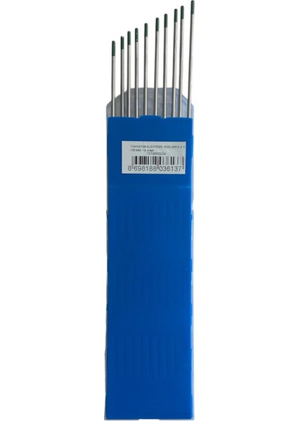 Tungsten Elektrod Yeşil (Wp) 2.4 x 175 mm - 10 Adet modelleri
