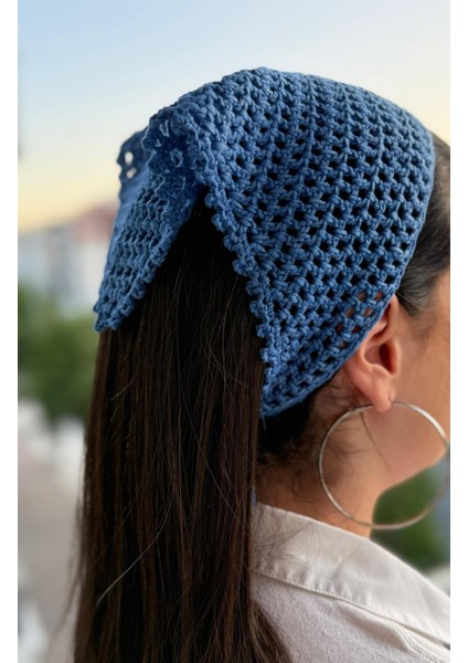 El Yapımı Örgü Bandana – Nefes Alan Saç Aksesuarı | Bohem , Vintage & Şık Stil