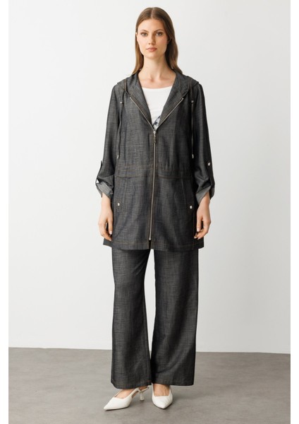 Beli Lastikli Bol Paça Pantolon