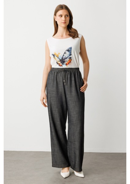 Beli Lastikli Bol Paça Pantolon modelleri