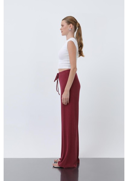 Fitilli Belden Bağlamalı Pantolon