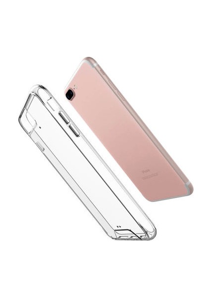 iPhone 7 Plus Kılıf Ultra Koruma Sağlayan Hardiq Premium Şeffaf Silikon Kılıf