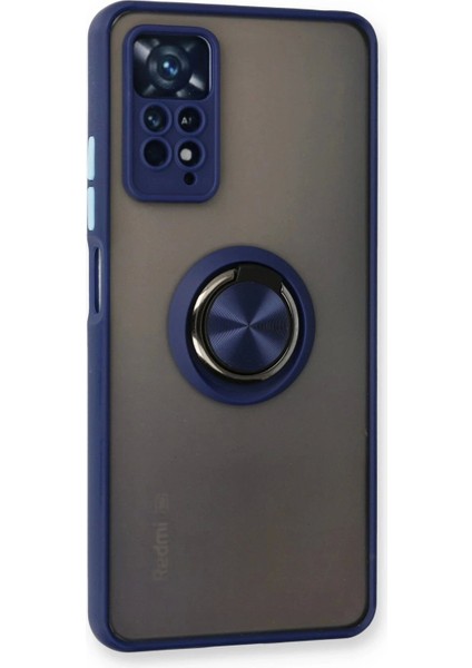 Newface Xiaomi Redmi Note 11 Pro Kılıf Montreal Yüzüklü Silikon Kapak - Lacivert fiyatları