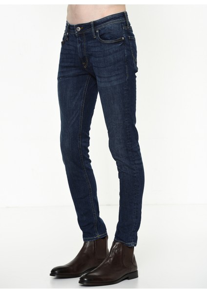12110056_Jjiliam Jjoriginal Am 014 Düşük Bel Skinny Fit Düz Erkek Denim Pantolon fırsatları
