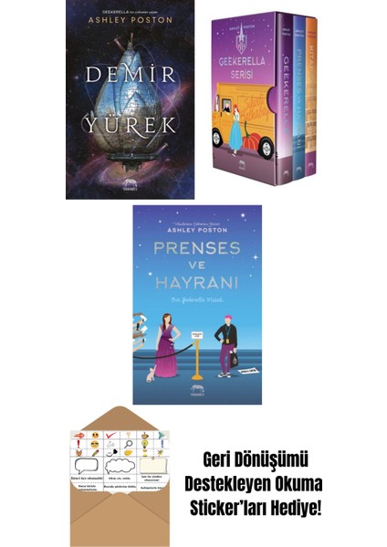 Demir Yürek + Geekerella Serisi Kutulu Set (3 Kitap) + Kitap Kurdu ve Çirkin