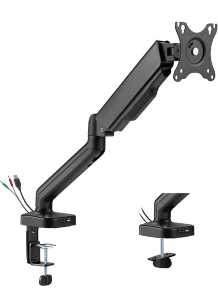 Tekli Gaz Basınçlı Monitör Kolu 17 "-32" 9kg Mikrofon-Ses / USB Çıkışlı indirimleri