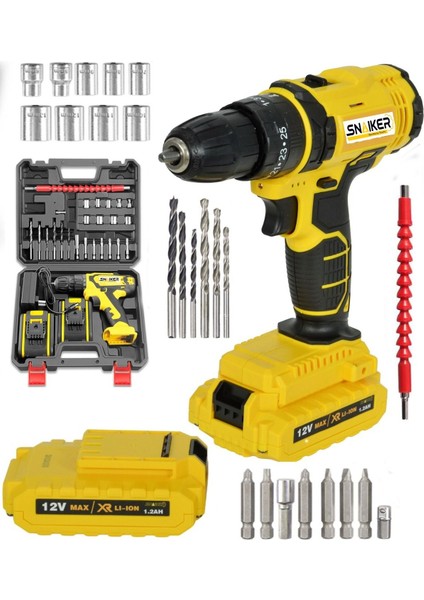 12V Metal Şanzımanli Akülü Vidalama Darbeli Uç Seti 1.0-1.4 Ah, 2 Yıl Güvence modelleri