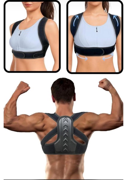 Unisex Sırt ve Omuz Destekli Termoform Spor Korsesi, Dik Duruş ve Rahatlık Sağlar