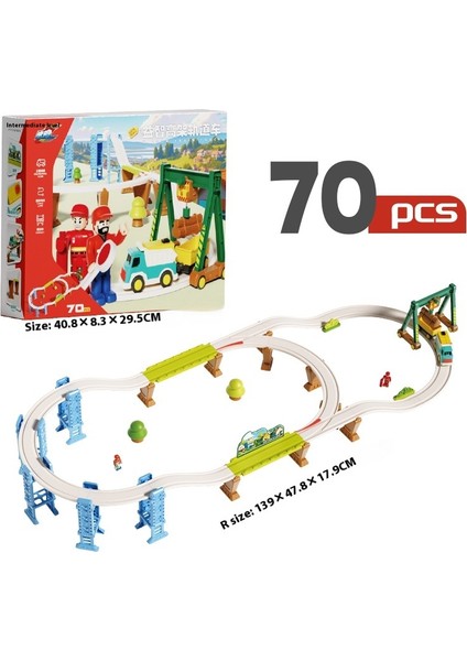 Çocuk Eğitici Havaalanı Parça Tren Araba Atılım Macera Taşıma Parça Araba Saklama Kutusu Seti (Yurt Dışından)