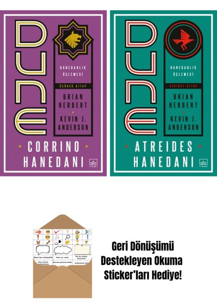 Dune: Corrino Hanedanı – Hanedanlık Üçlemesi Üçüncü Kitap + Dune: Atreides Hanedanı – Hanedanlık Üçlemesi Birinci Kitap