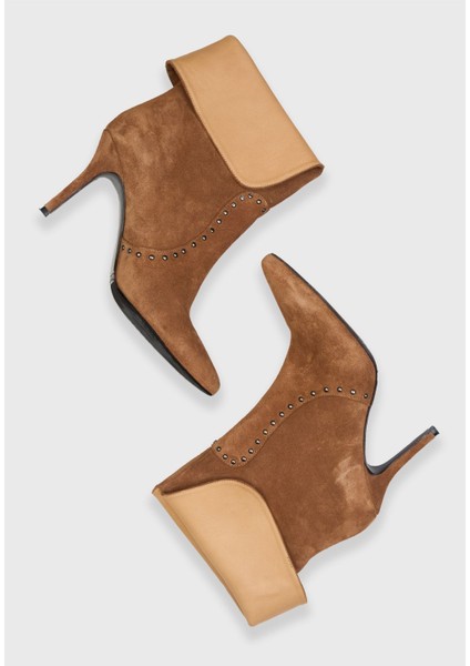 Süet Zımba Detaylı Kısa Çizme fiyatları