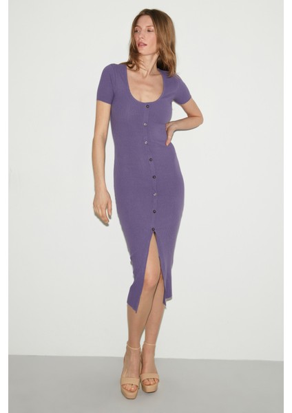 Phuket Slim Fit Mor Elbise fırsatları