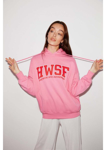 Obny Oversize Pembe Sweatshirt