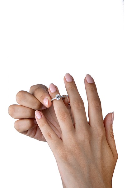 925 Ayar Gümüş Taşlı Ince Bantlı Oval Kesim Tektaş Yüzük fiyatları