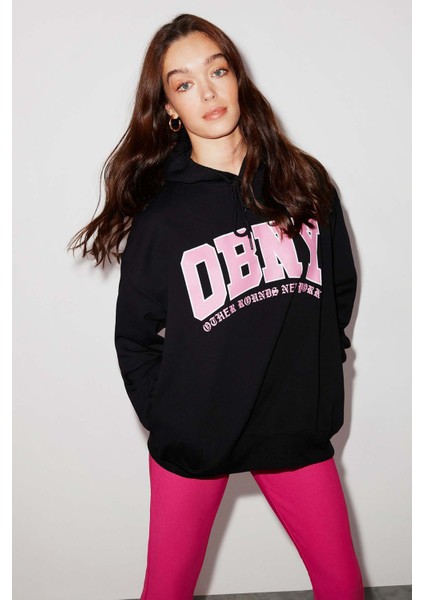 Obny Oversize Siyah Sweatshirt modelleri